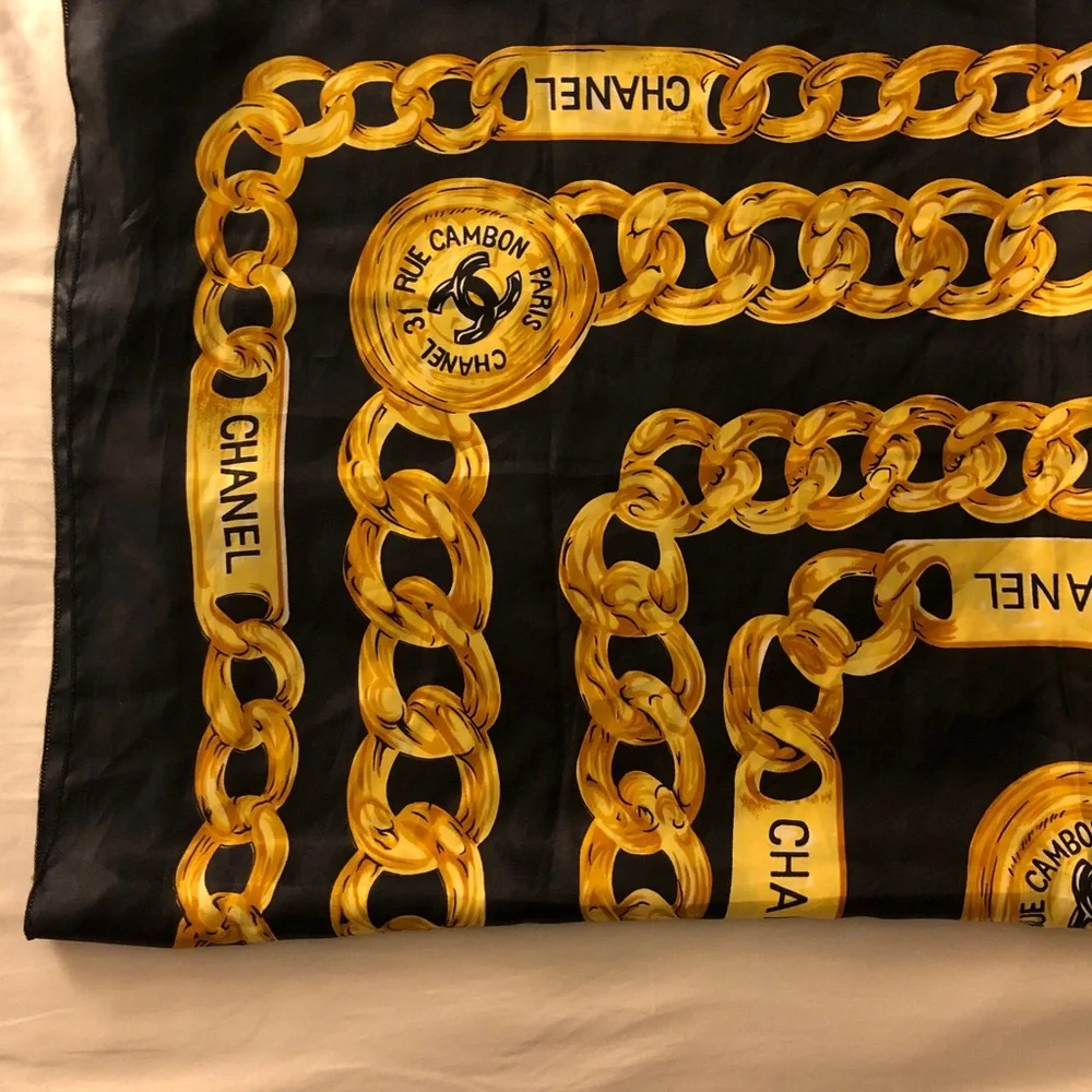 CHANEL | Accessories | Vintage Chanel Silk Scarf | Poshmark